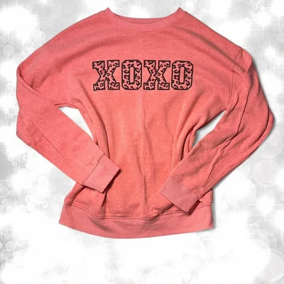 Cute XOXO Women's Pink Sweatshirt - Picture 3 of 6